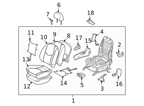 Front Seat Components for 2007 Toyota RAV4 #1