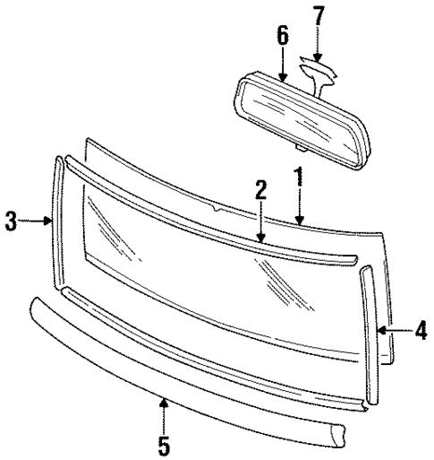 Glass - Windshield for 1994 Land Rover Discovery #0