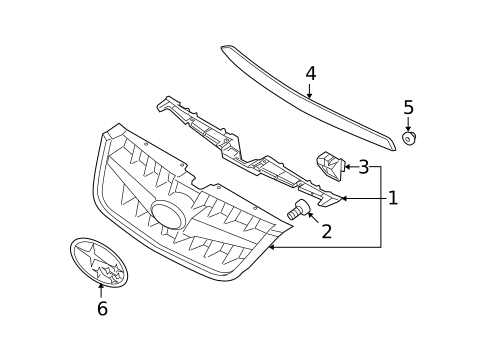 Grille & Components for 2009 Subaru Outback #0