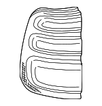 8155160760 - : Rear Lens &amp; Housing - PASSENGER SIDE for Toyota: Land Cruiser Image