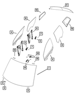 Front Door Glass, Right