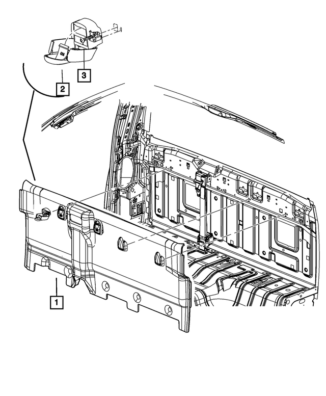 « 7GA33TX7AA – Interior Trim : Garnissage De L`arrière D`habitacle Panneau pour Mopar Image »