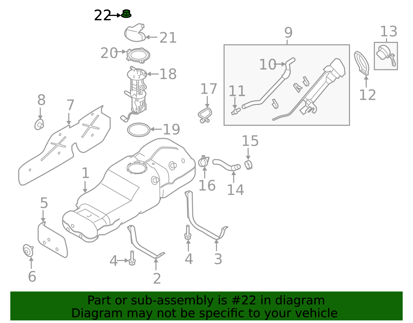 2013-2025 Nissan Window Regulator Nut 01221-00361 | OEM Parts Online