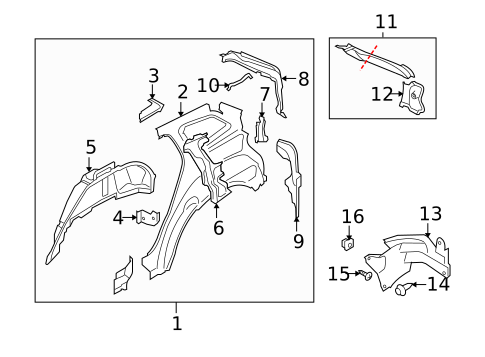 Inner Structure for 2008 Mazda CX-9 #0