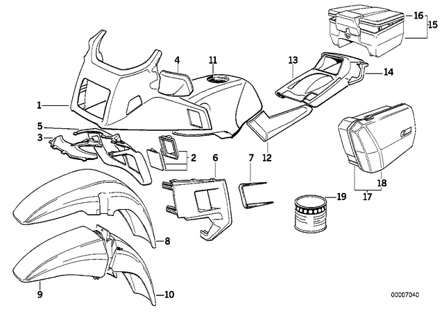 46631456001 - Body Equipment: Covering Lower Part - Schwarz for BMW-Motorrad Image