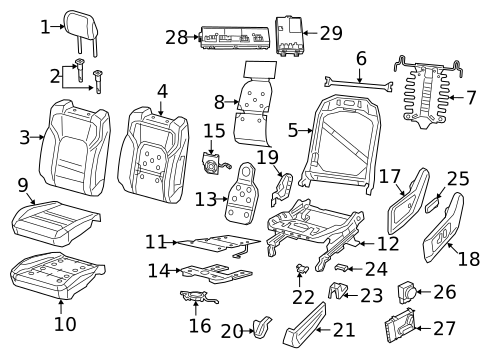 Driver Seat Components for 2020 Ram 1500 #0