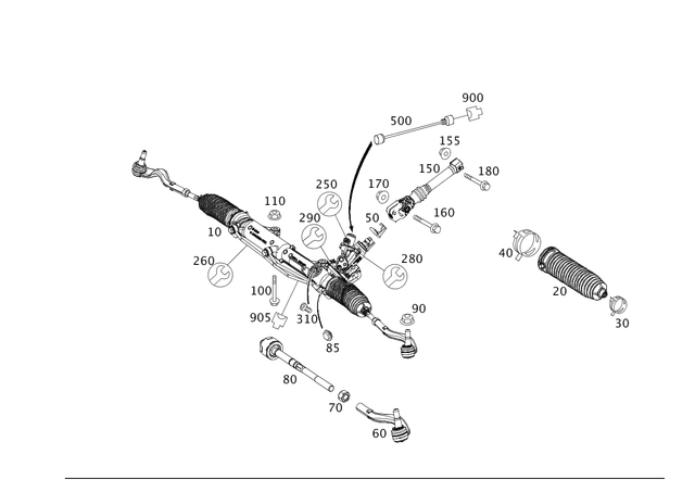 2124603400 - Steering: Steering for Mercedes-Benz Image image