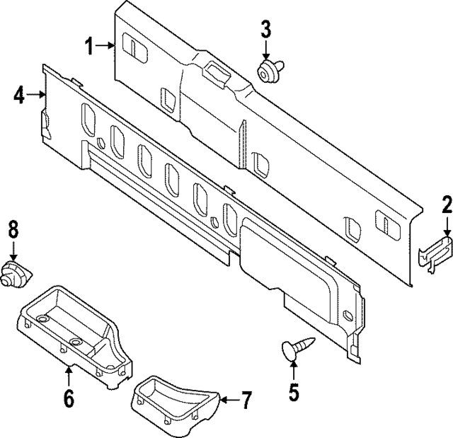 809999BU0A - : Storage Box Clip for Nissan: Frontier Image