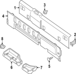 809999BU0A - : Storage Box Clip for Nissan Image