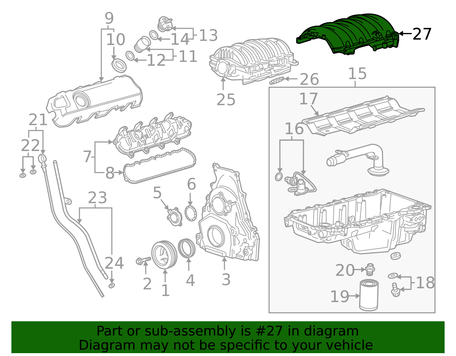 2020-2025 Chevrolet Silverado 2500 HD Manifold Cover 12724936 | Capital ...