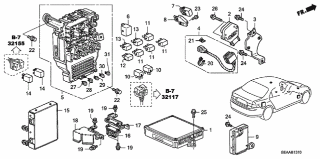 Control Unit (Cabin) for 2008 Acura TSX #0