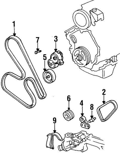 Belts & Pulleys for 1997 Oldsmobile Aurora #0