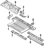 8972366240 - : Floor Cross-Member for Honda: Passport Image
