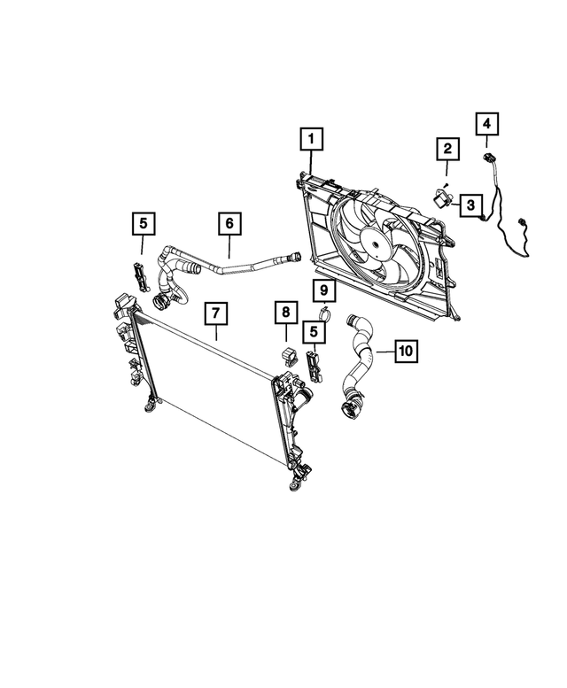 68256111AA - Cooling: Radiator Bracket, Right for Mopar Image