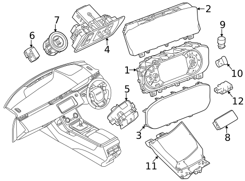 Cluster & Switches for 2022 Land Rover Discovery Sport #1