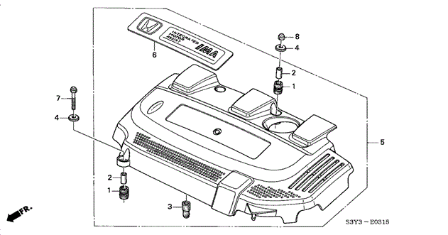 Engine Cover for 2002 Honda Insight #0