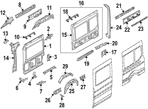 Inner Structure for 2024 Ford Transit-350 #0