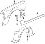 E6FZ6110177AA - Body: Rocker Molding for Ford Image