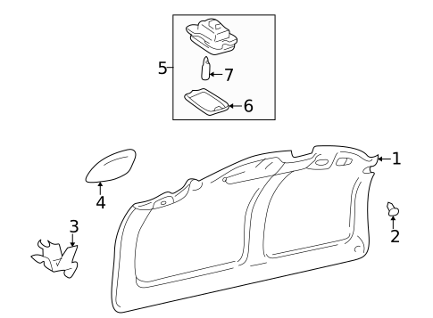 Interior Trim - Trunk for 2002 Lexus LS430 #0