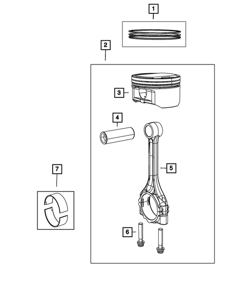 Crankshaft, Piston, Drive Plate, Flywheel, and Damper for 2024 Ram 3500 #1