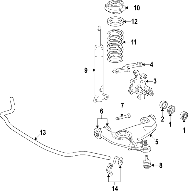 19975294 - Suspension: Front Wheel Bearing for Mercedes-Benz Image