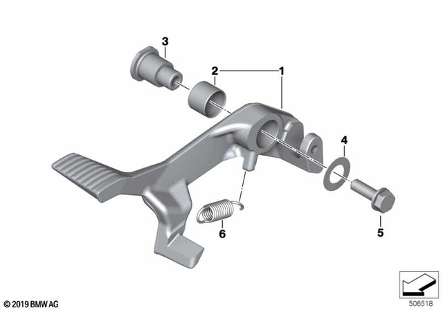 35218404006 - Pedals: Brake Pedal -  for BMW-Motorrad Image