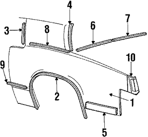 Quarter Panel for 1985 Cadillac Eldorado #0