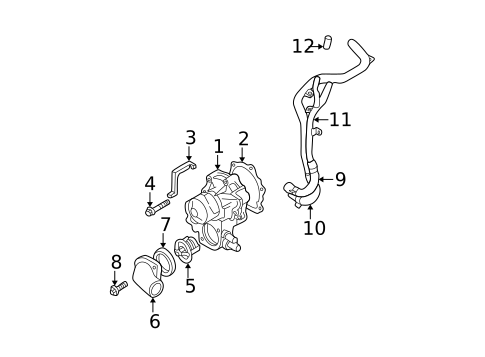 Water Pump for 2004 Subaru Impreza #1