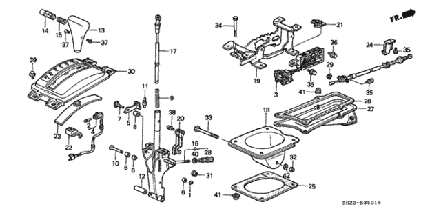 Select Lever (1) for 1988 Honda CRX #0