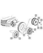 RL26PAKAA - Wheels, Covers and Jacks: Aluminum Wheel for Mopar Image