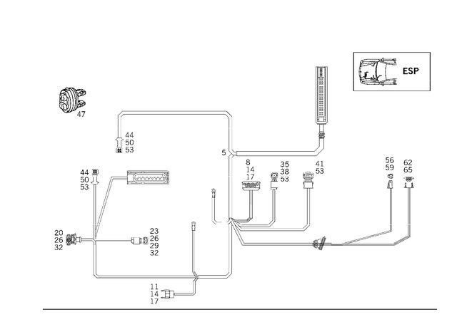 2105401335 - Electrical Equipment and Instruments: Wiring Harness for Mercedes-Benz Image image