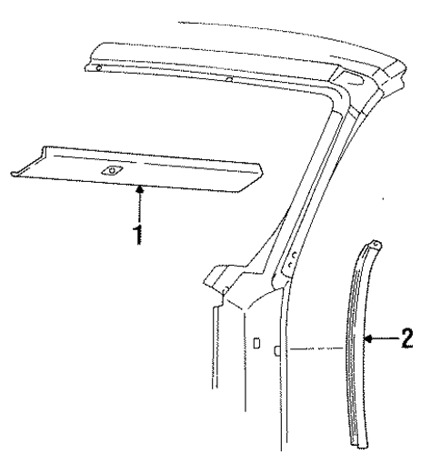 Interior Trim - Roof for 1998 Ford Mustang #1