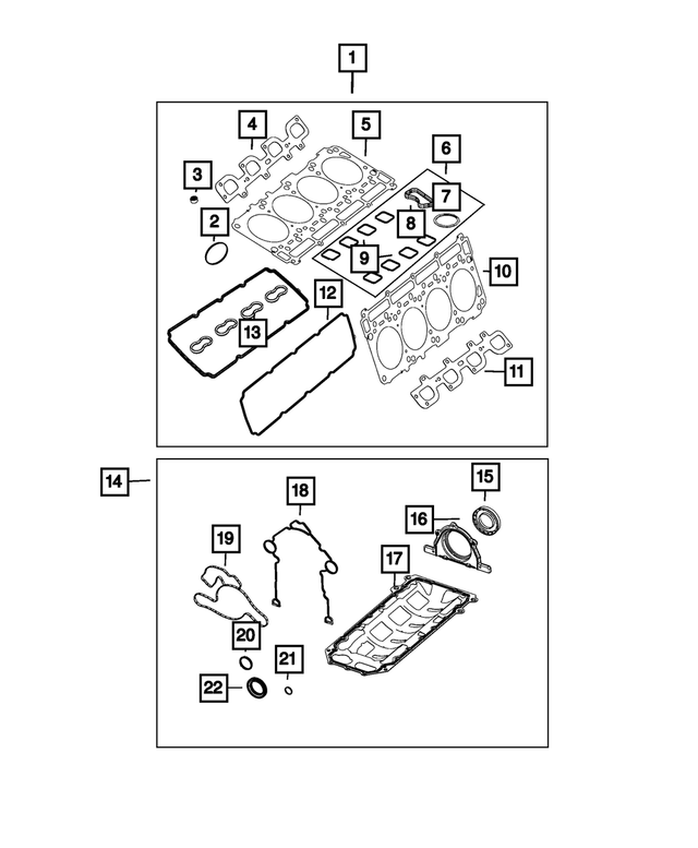 68550616AA - Engine: Engine Gasket Kit for Mopar Image