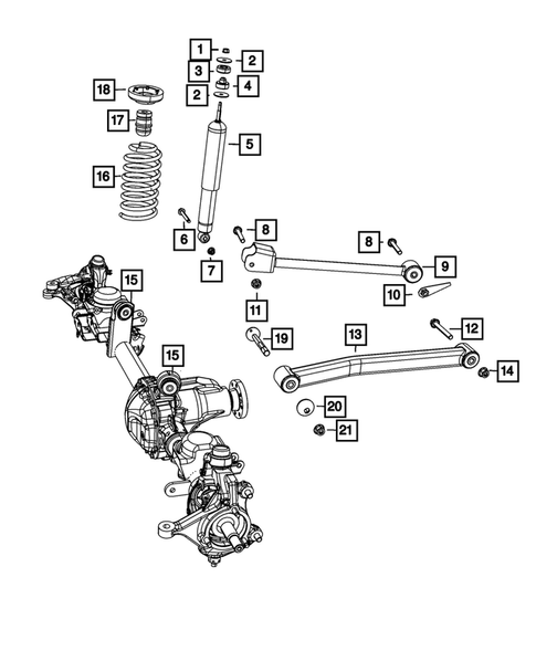 Front Suspension, Strut and Cradle for 2016 Jeep Wrangler #0