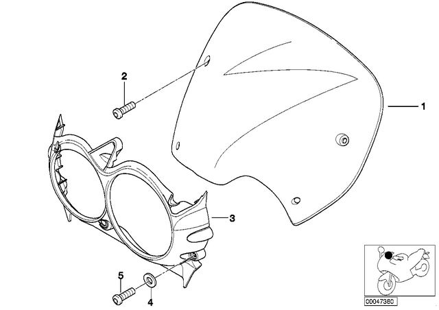 46632328683 - : Front Panel, Upper Part for BMW-Motorrad Image