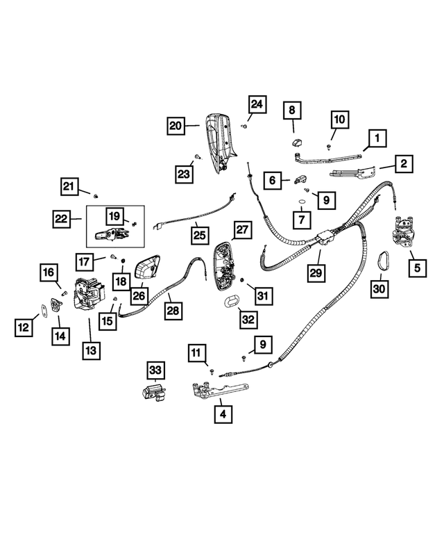 68372705AA - Doors, Door Mirrors and Related Parts: Hinge Bracket, Left for Mopar Image