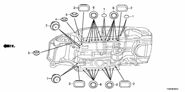 Grommet (Lower) for 2014 Honda Accord #0