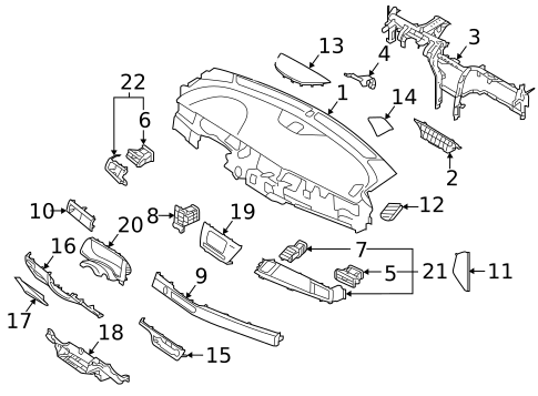 Instrument Panel for 2018 Kia Niro #0