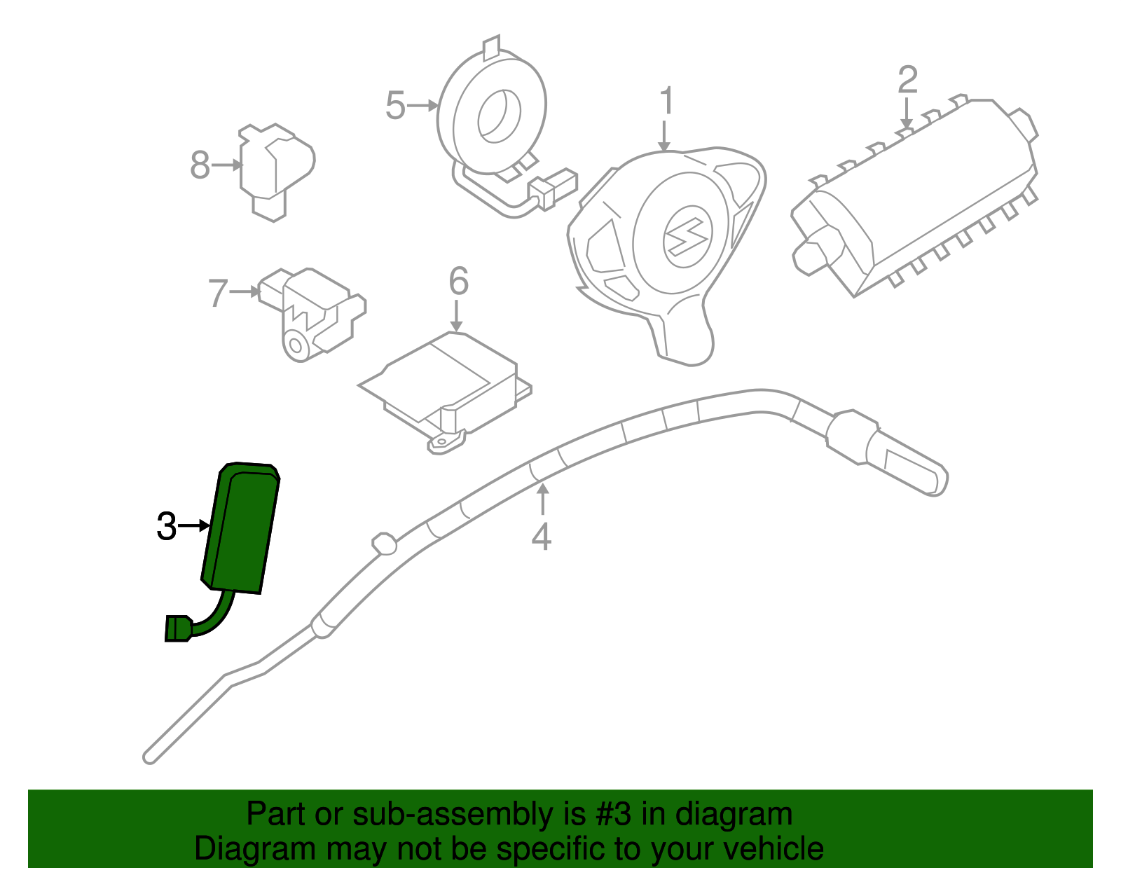 Side Impact Inflator Module - Nissan (K8EH0-1EA0A)