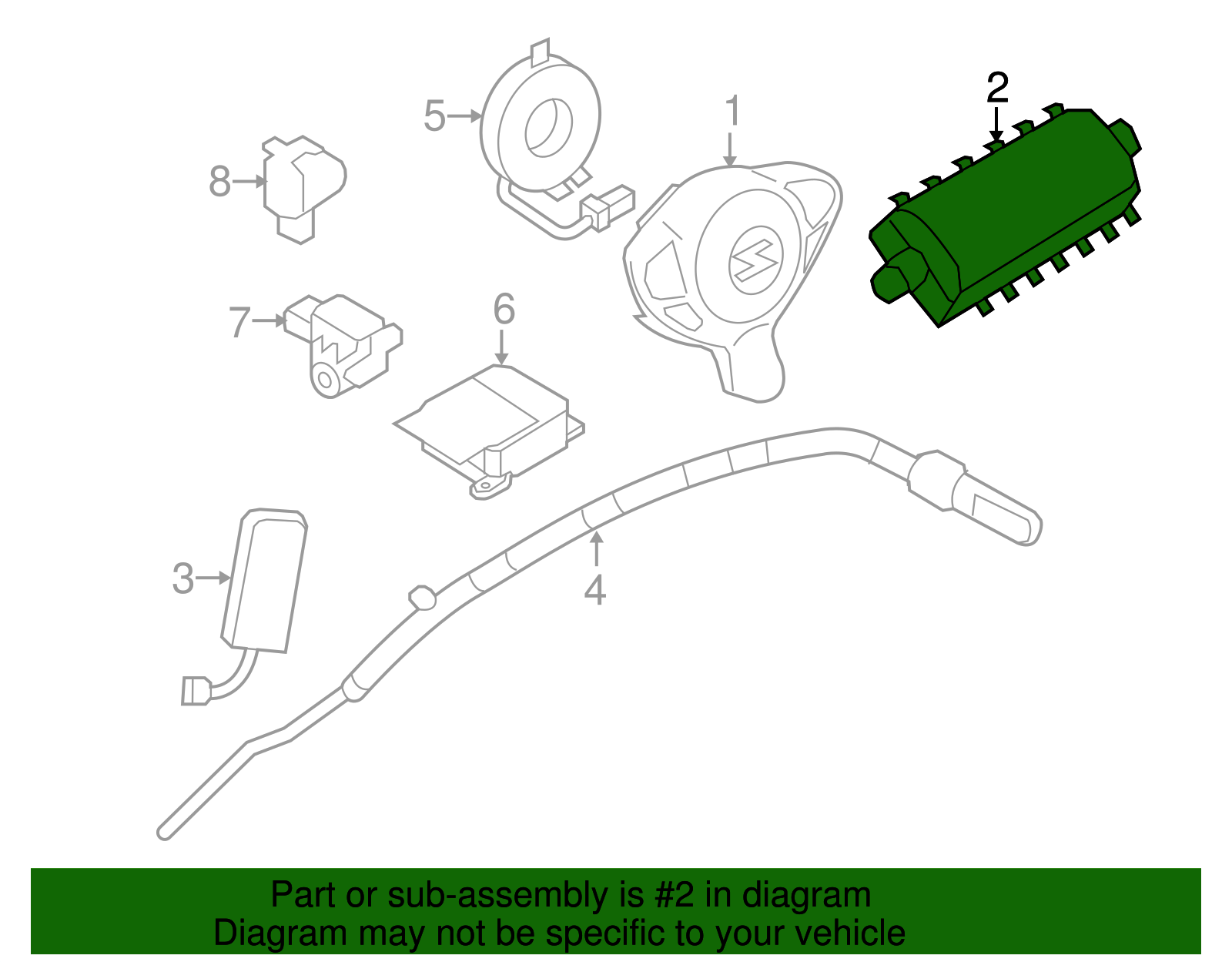 Passenger Inflator Module - Nissan (K8515-6GH0A)