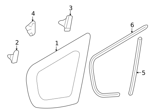 Glass & Hardware for 2010 Honda Fit #1