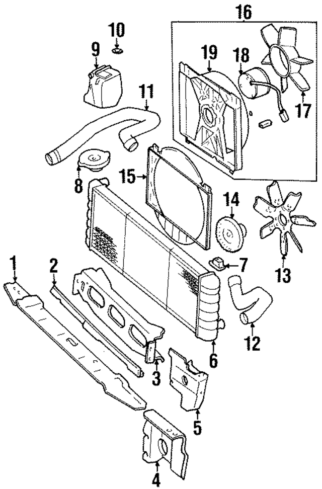55010074AC - Cooling System: Upper Tie Bar Bracket for Mopar Image