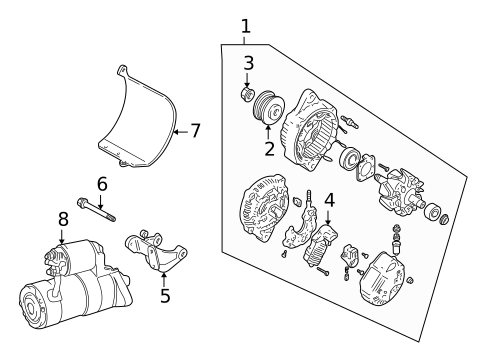 Alternator for 2007 Suzuki Aerio #1
