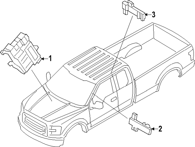 PU5Z15604B - Electrical: Control Module for Ford: F-250 Super Duty, F-350 Super Duty, F-450 Super Duty, F-550 Super Duty Image