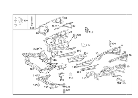 Wheelhouse, Front Subframe for 1994 Mercedes-Benz E500 #0
