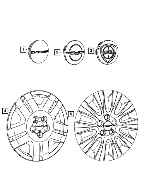 Wheel Covers and Center Caps for 2013 Chrysler 200 #0