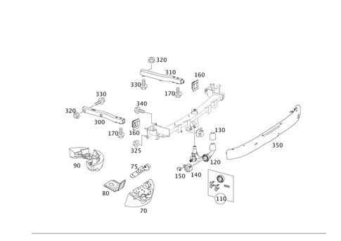 Trailer Coupling for 2000 Mercedes-Benz C230 #0