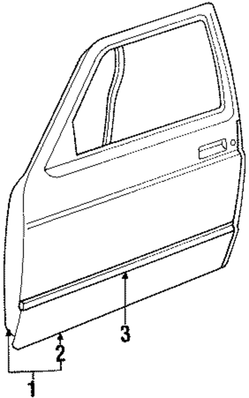 Door & Components for 1991 Chevrolet S10 Blazer #0