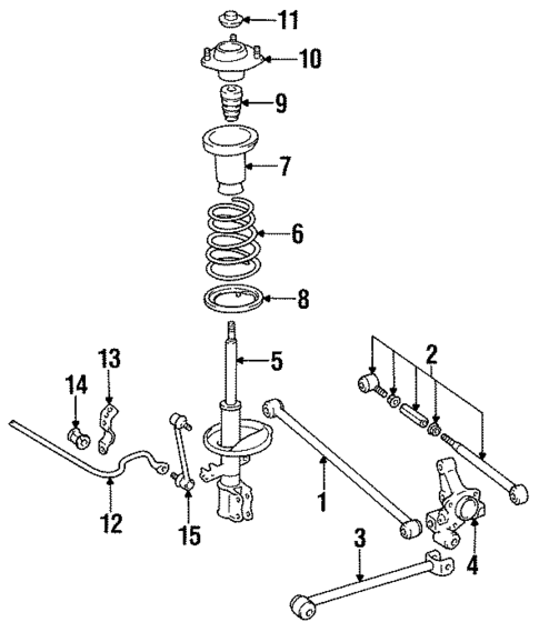 Rear Suspension for 1993 Lexus ES300 #0