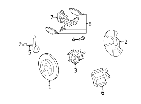 Hubs & Related Components for 2009 Saturn Aura #1